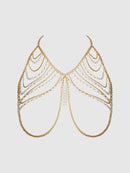 PEARL & CHAIN DRAPED BRALETTE