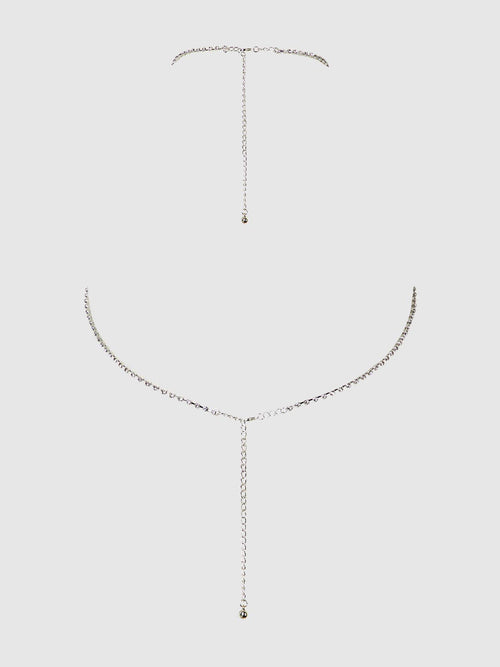 RHINESTONE X-CROSSED BUSTIER