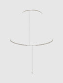 RHINESTONE DANGLE V-NECK BRA