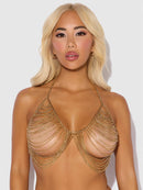 CHAIN DRAPE BRALETTE