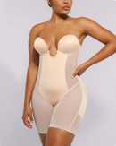 Shapellx BOOT-YEAH™ MeshSmooth™ Deep Plunge Bodysuit