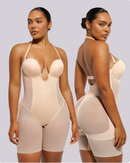 Shapellx BOOT-YEAH™ MeshSmooth™ Deep Plunge Bodysuit