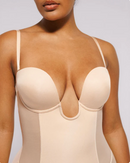 Shapellx BOOT-YEAH™ MeshSmooth™ Deep Plunge Bodysuit