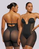 Shapellx BOOT-YEAH™ MeshSmooth™ Deep Plunge Bodysuit