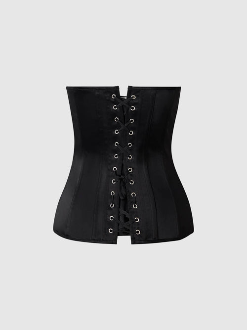 Juliet Satin Full Boning Scoop Neck Corset